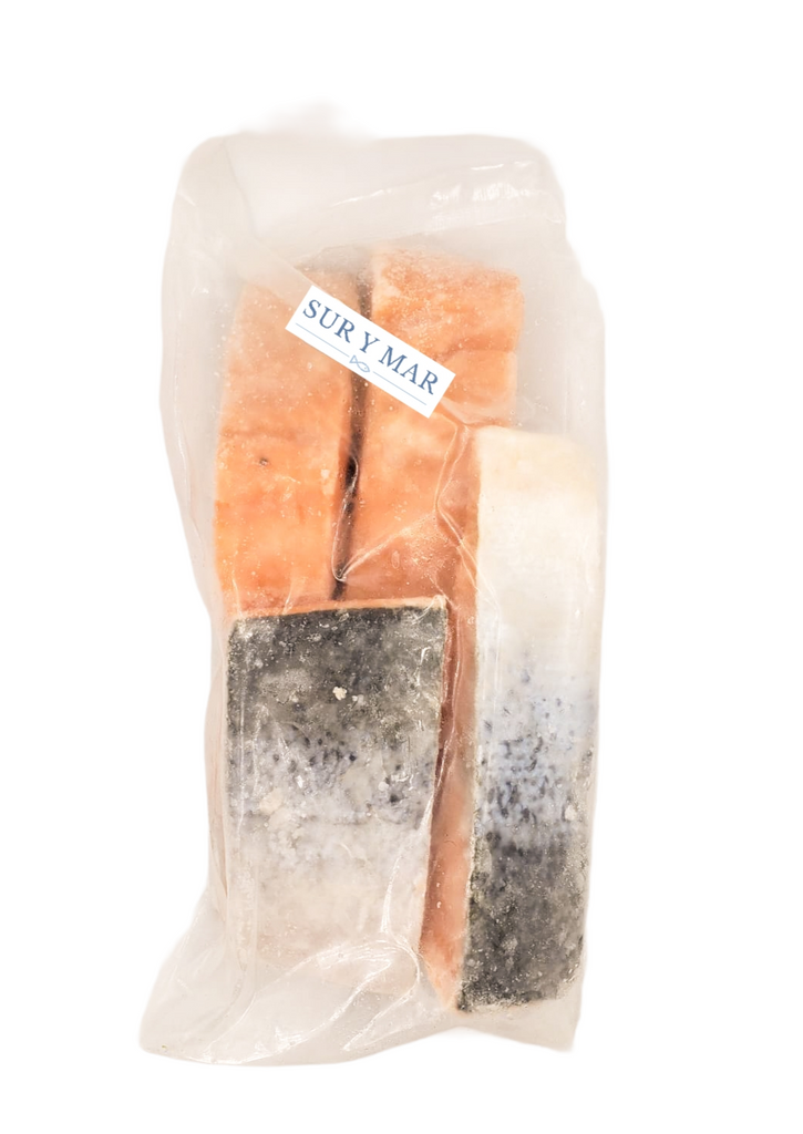 Filete de Salmón con piel en porciones en bolsa de 1 kg